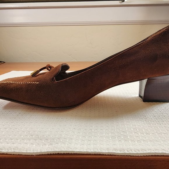 Italian Brown Suede Pumps (MAB Studio) - Picture 3 of 6